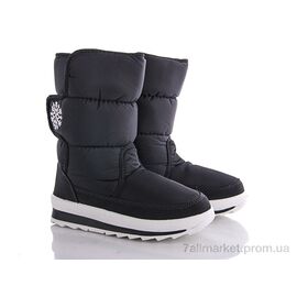 Дутики жіночі утеплені Зима G112-8 чор.снеж.б.п (8 пар р.37-41) "Selena" недорого оптом від прямого постачальника