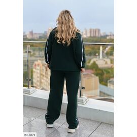 Жіночий костюм кофта з брюками на різанику великі розміри р.50-52;54-56;58-60;62-64 "LETTI" купити недорого від прямого постачальника
