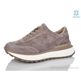 Кросівки жіночі модні Весна/осінь D3873-25 d.brown (8 пар р.36-41) "Violeta" недорого оптом від прямого постачальника