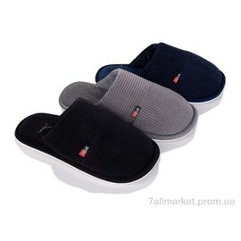Тапки чоловічі домашні Весна/осінь D375 mix (12 пар р.41-46) "Deshman" недорого оптом від прямого постачальника