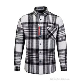 Чоловіча сорочка Зима W2505 grey (5 шт. р.сіткаXL-5XL) "Verton" недорого оптом від прямого постачальника