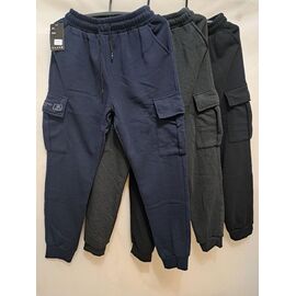 Штани спортивні чоловічі утеплені 6083 black р.3XL-7XL "ZERO" недорого оптом від прямого постачальника