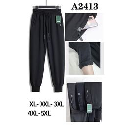 Фотография Штаны спортивные мужские утеплённые A2413 black р.XL-5XL "ZERO" недорого оптом от прямого поставщика