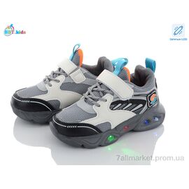 Кросівки дитячі модні Весна/осінь H6077-1 LED (8 пар р.26-31) "BBT" недорого оптом від прямого постачальника