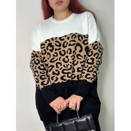 Светр жіночий 5025 beige-white р.44-48 "Kosta" недорого оптом від прямого постачальника