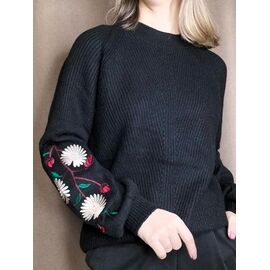 Светр жіночий 5807 black р.42-48 "Kosta" недорого оптом від прямого постачальника