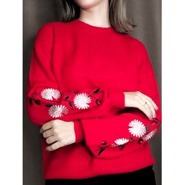 Светр жіночий 5807 red р.42-48 "Kosta" недорого оптом від прямого постачальника