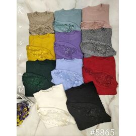 Светр жіночий 5865 black р.42-48 "Kosta" недорого оптом від прямого постачальника