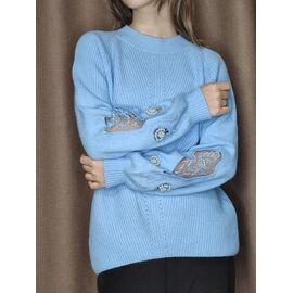 Светр жіночий 7176 l.blue р.42-48 "Kosta" недорого оптом від прямого постачальника