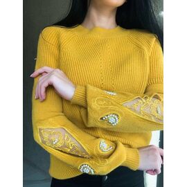 Светр жіночий 7176 yellow р.42-48 "Kosta" недорого оптом від прямого постачальника