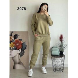 Фотография Костюм спортивный женский 3078 khaki р.42-48 "FSN" недорого оптом от прямого поставщика
