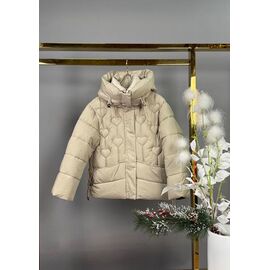 Фотография Курка детская зимняя на девочку 6609 grey р.122-146 "Delfinka" недорого оптом от прямого поставщика