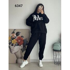 Фотография Костюм спортивный женский 6347 black р.46-52 "FSN" недорого оптом от прямого поставщика