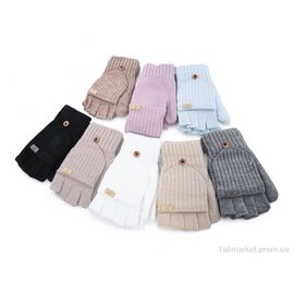 Фотография Варежки для женщин Зима 7308 mix (12 шт. р.сетка 6,5-8,5) "KUINH" недорого оптом от прямого поставщика