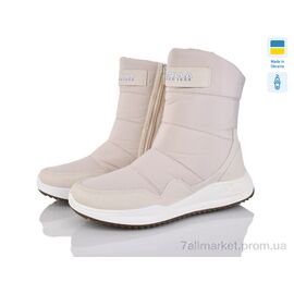 Дутики жіночі утеплені Зима Paolla N2 бежевий (8 пар р.37-42) "Lvovbaza" недорого оптом від прямого постачальника