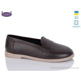 Туфлі жіночі стильні Весна/осінь 408 корич шкіра (6 пар р.36-40) "Garti" недорого оптом від прямого постачальника
