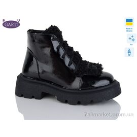 Фотография Ботинки женские стильные зима 6971 чорний лак хутро (6 пар р.36-40) "Garti" недорого оптом от прямого поставщика