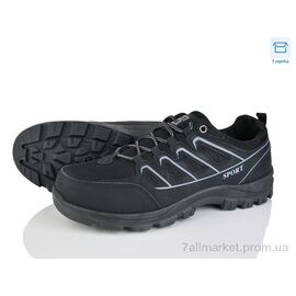 Фотография Кроссовки мужские модные Весна/осень 776 black (8 пар р.40-45) "CAP" недорого оптом от прямого поставщика