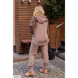 Фотография Женский костюм кофта с брюками на резнике большие размеры р.50-52;54-56;58-60;62-64 (3цв) "LETTI" купить недорого от прямого поставщика