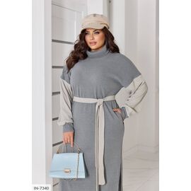 Фотография Женское платье трикотаж рубчик р.50-52;54-56;58-60;62-64 "LETTI" купить недорого от прямого поставщика