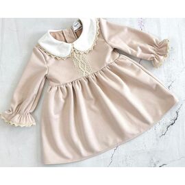 Плаття дитяче на дівчинку 7302 beige р.80-86 "Moda school" недорого оптом від прямого постачальника