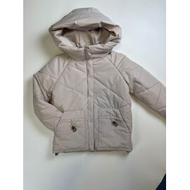 Курка дитяча зимова на дівчинку M140 beige р.128-146 "Moda school" недорого оптом від прямого постачальника