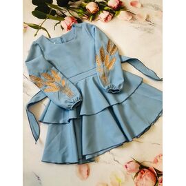 Плаття дитяче на дівчинку M166 l.blue р.110-128 "Moda school" недорого оптом від прямого постачальника