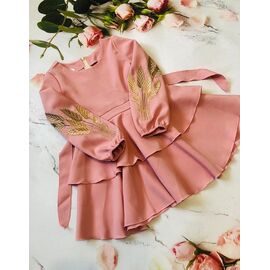 Плаття дитяче на дівчинку M167 peach р.110-128 "Moda school" недорого оптом від прямого постачальника