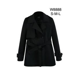 Пальто жіноче W8888 black р.S-L "Immei" недорого оптом від прямого постачальника