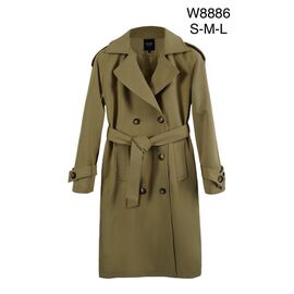Пальто жіноче W8886 khaki р.S-L "Immei" недорого оптом від прямого постачальника