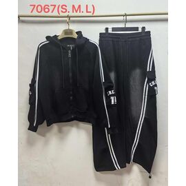 Фотография Костюм спортивный женский тёплый 7067 black р.S-L "Immei" недорого оптом от прямого поставщика