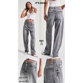 Джинси жіночі 3861-13 grey р.34-42 "Jeans Style" недорого оптом від прямого постачальника