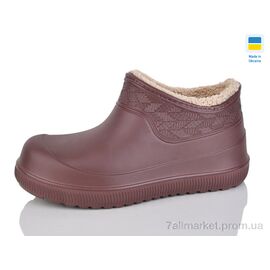 Калоші жіночі Зима M970 коричневий (8 пар р.37-41) "Крок" недорого оптом від прямого постачальника