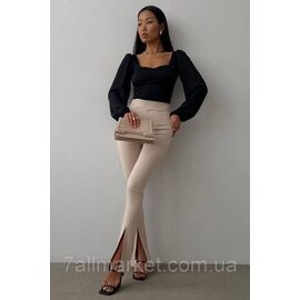 Фотография Лосины женские молодежные с разрезом спереди р-ры S-2XL (4цв) "MODY"  недорого от прямого поставщика