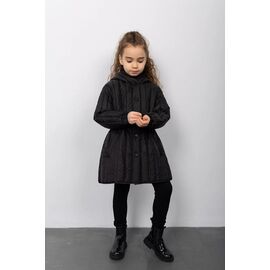 Курка дитяча зимова на дівчинку M178 black р.128-140 "Moda school" недорого оптом від прямого постачальника