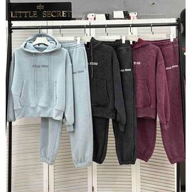 Фотография Костюм спортивный женский 500237 wine р.S-L "Little Secret" недорого оптом от прямого поставщика