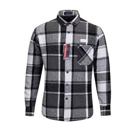 Сорочка чоловіча тепла W2502 grey р.XL-5XL "Verton" недорого оптом від прямого постачальника