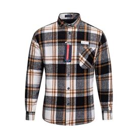 Сорочка чоловіча тепла W2506 beige р.XL-5XL "Verton" недорого оптом від прямого постачальника