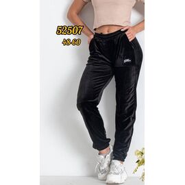 Штани спортивні жіночі 52507 black р.48-60 "Zalov" недорого оптом від прямого постачальника