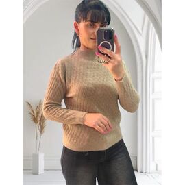 Фотография Гольф женский 24064 beige р.46-50 "PULSE" недорого оптом от прямого поставщика