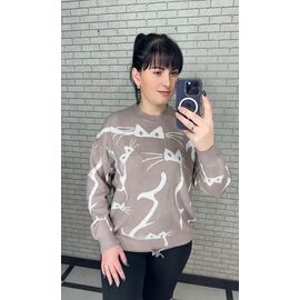 Фотография Свитер женский 25502 beige р.48-54 "PULSE" недорого оптом от прямого поставщика
