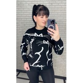 Фотография Свитер женский 25502 black р.48-54 "PULSE" недорого оптом от прямого поставщика