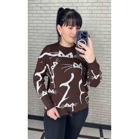 Фотография Свитер женский 25502 brown р.48-54 "PULSE" недорого оптом от прямого поставщика