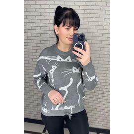 Фотография Свитер женский 25502 grey р.48-54 "PULSE" недорого оптом от прямого поставщика