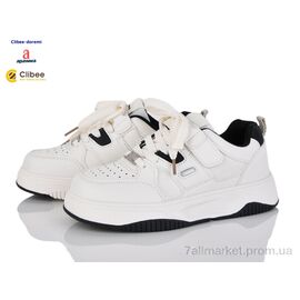Кросівки дитячі модні Весна/осінь T1215P white-black (6 пар р.32-37) "Clibee-Doremi" недорого оптом від прямого постачальника