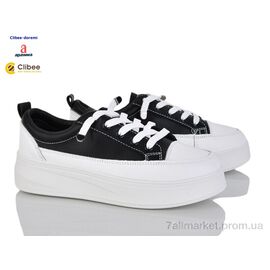 Кросівки жіночі модні Весна/осінь V2500R black (8 пар р.36-41) "Clibee-Doremi" недорого оптом від прямого постачальника