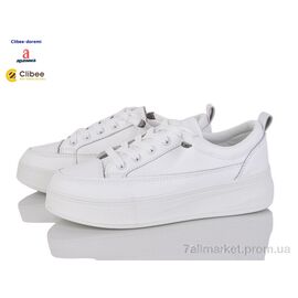 Кросівки жіночі модні Весна/осінь V2500R white (8 пар р.36-41) "Clibee-Doremi" недорого оптом від прямого постачальника