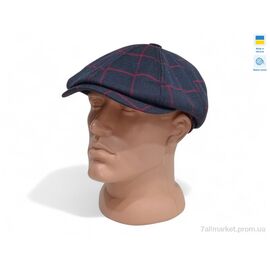 Кепка для чоловіків Весна/осінь 0343 синьо-червона клітинка (5 шт. р.сітка56-60) "Mabi" недорого оптом від прямого постачальника