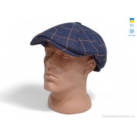 Кепка для чоловіків Весна/осінь 0344 синьо-жовтий клітинка (5 шт. р.сітка56-60) "Mabi" недорого оптом від прямого постачальника
