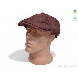 Кепка для чоловіків Весна/осінь 0345 бордо (5 шт. р.сітка56-60) "Mabi" недорого оптом від прямого постачальника